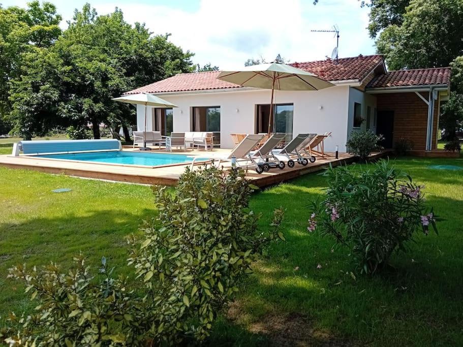 Maison Neuve Avec Piscine Chauffee, 4 Kms De Contis Plage Saint-Julien-en-Born Εξωτερικό φωτογραφία